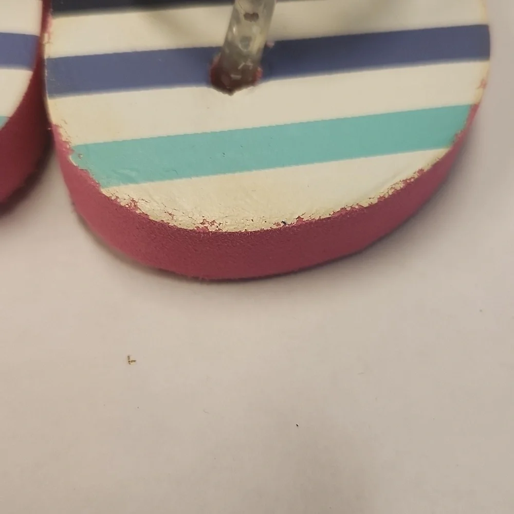 Carters Sandals 3-6 months flip-flop elastic back stripe